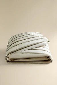 COTTON PERCALE DUVET COVER WITH BANDS (300 THREAD COUNT)