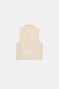 STRIPED ZIP-UP VEST