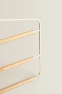 METAL AND WOOD PANTS HANGER