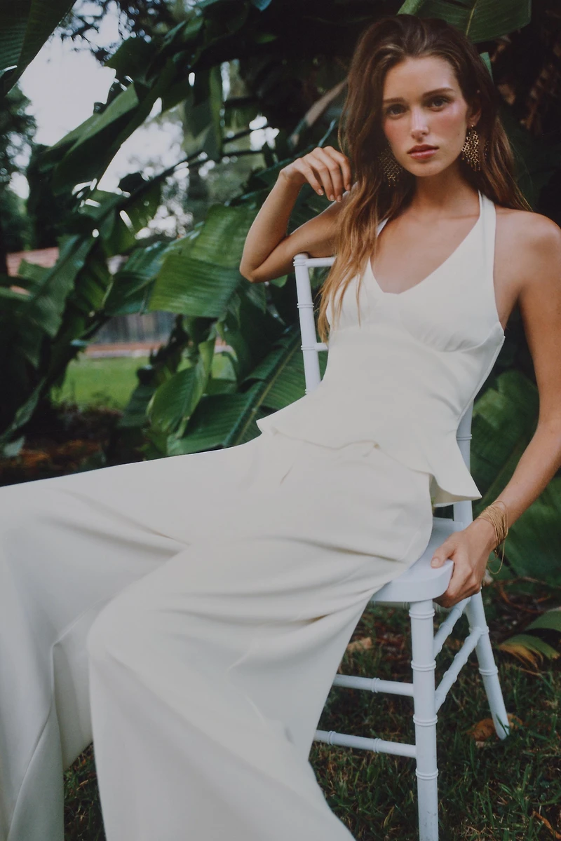 GOLD BUTTON PALAZZO PANTS