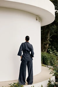 LINEN SAFARI SHIRT