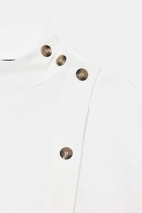CHEMISE À BOUTONS CONTRASTÉS