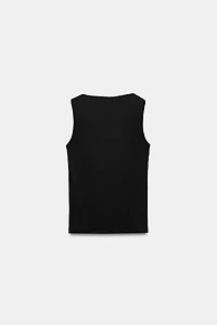 WIDE STRAP POLYAMIDE T-SHIRT