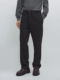 Corduroy jogger fit trousers