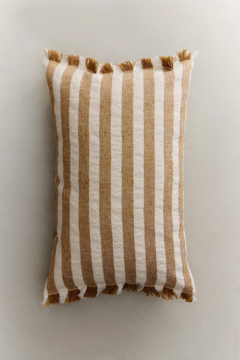 STRIPED THROW PILLOW COVER