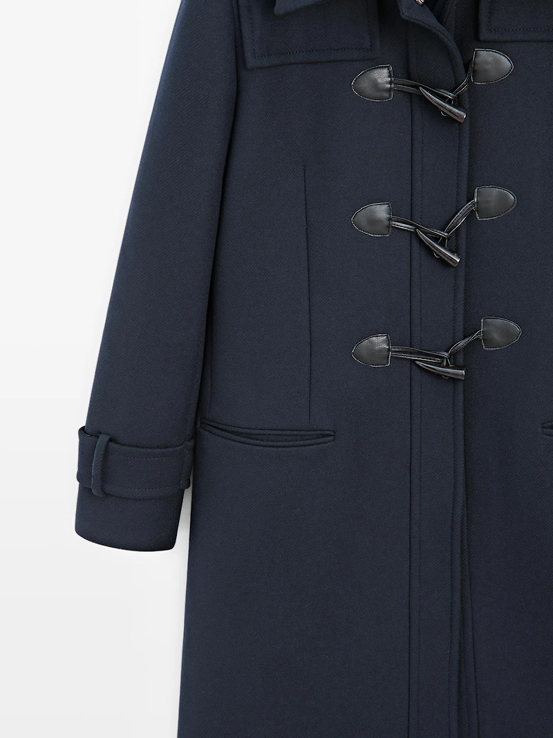 Long coat with toggles