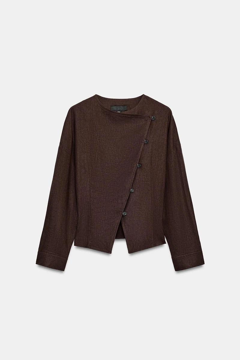 LINEN WRAP JACKET