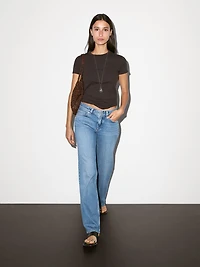 Ribbed heavy weight short sleeve T-shirt