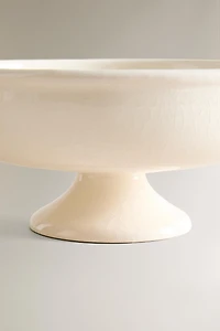 EARTHENWARE FRUIT BOWL WITH STAND