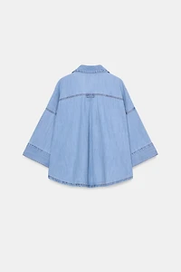 Z1975 WIDE SLEEVE DENIM SHIRT