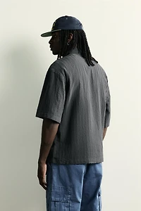 BOXY FIT STRIPED JACQUARD SHIRT