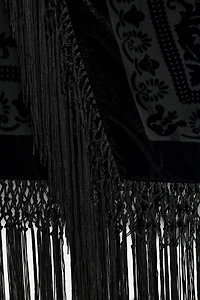 ZW COLLECTION LIMITED EDITION FRINGED VELVET SKIRT