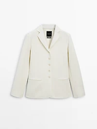 Fine wool blend blazer