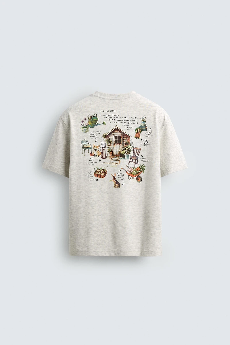 CONTRAST PRINT T-SHIRT