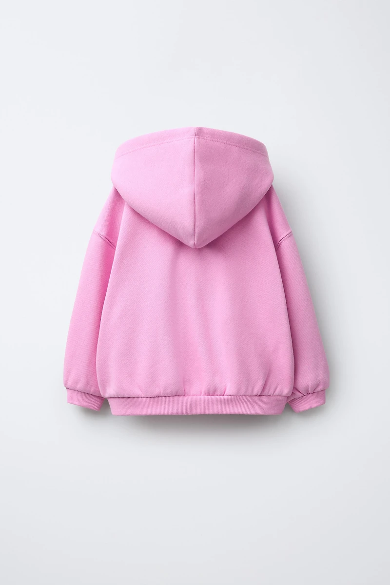ZIP-UP HOODED SWEATSHIRT