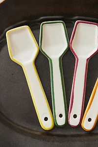 SET OF STONEWARE ICE CREAM SPOONS WITH CONTRAST EDGE (SET OF 4)