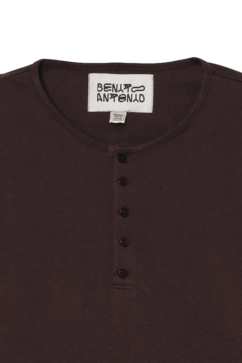 T-SHIRT REGULAR FIT COL TUNISIEN