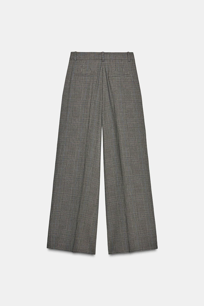 PANTALON À CARREAUX PINCES ZW COLLECTION