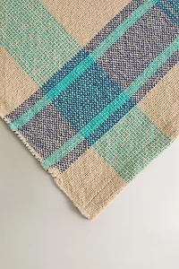 DYED THREAD CHECK TABLECLOTH