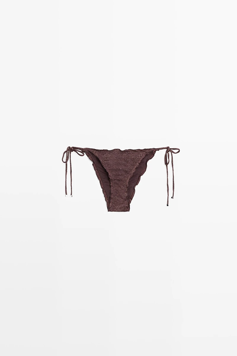 Bas de bikini volant brillant