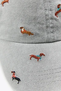 DOG EMBROIDERY TWILL CAP