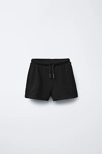 EMBROIDERED PLUSH SHORTS