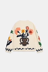 100% COTTON EMBROIDERED FLORAL JACKET