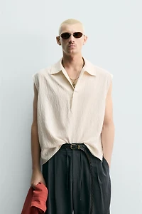 RELAXED FIT TANK POLO SHIRT