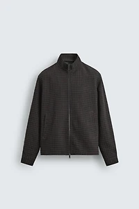 TEXTURED PLAID JACKET