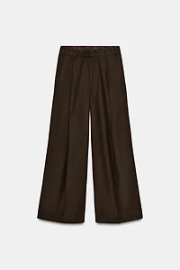 PANTALON À PLIS ET POCHES