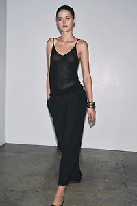 ZW COLLECTION CROPPED PLEATED PANTS