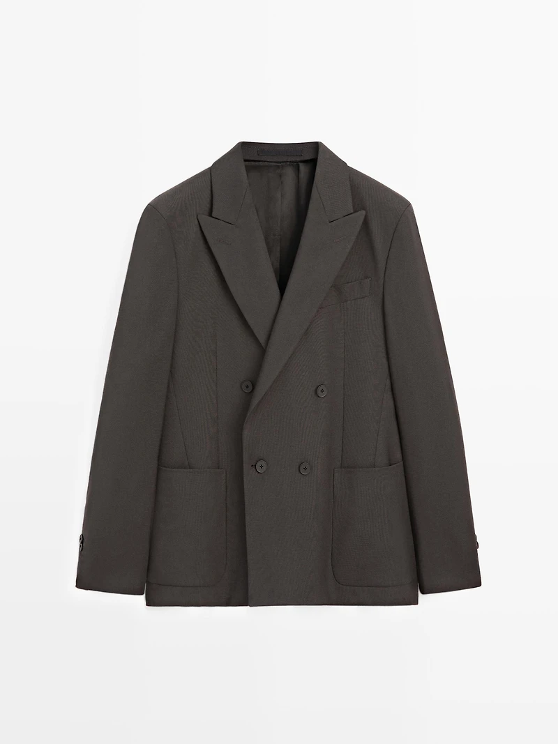 Suit blazer with notch lapel - LIMITED