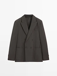 Suit blazer with notch lapel - LIMITED