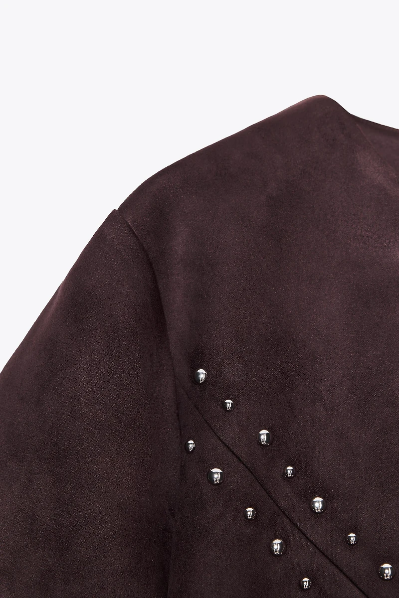 ROBE EFFET DAIM À CLOUS