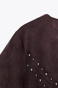 ROBE EFFET DAIM À CLOUS