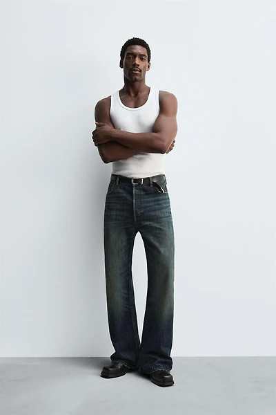 WIDE FLARE FIT JEANS