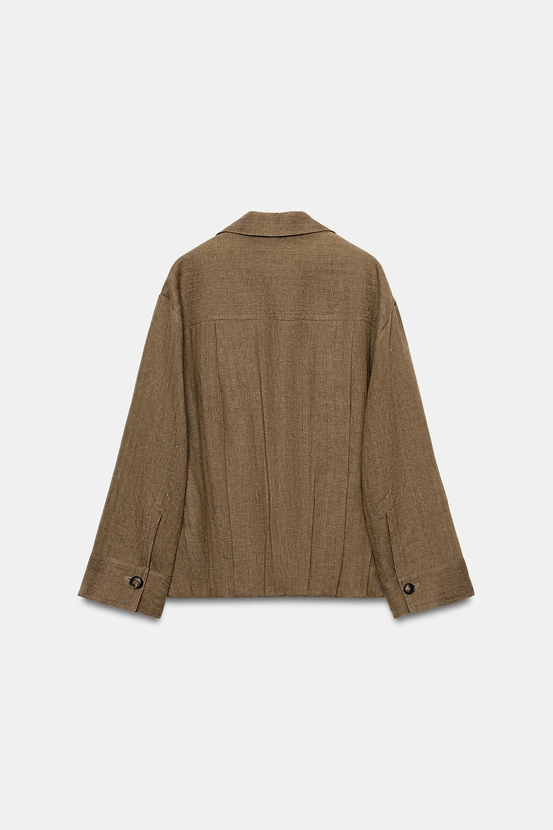 BLOUSON BOMBER LIN POCHE ZW COLLECTION