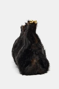 FAUX FUR CLUTCH