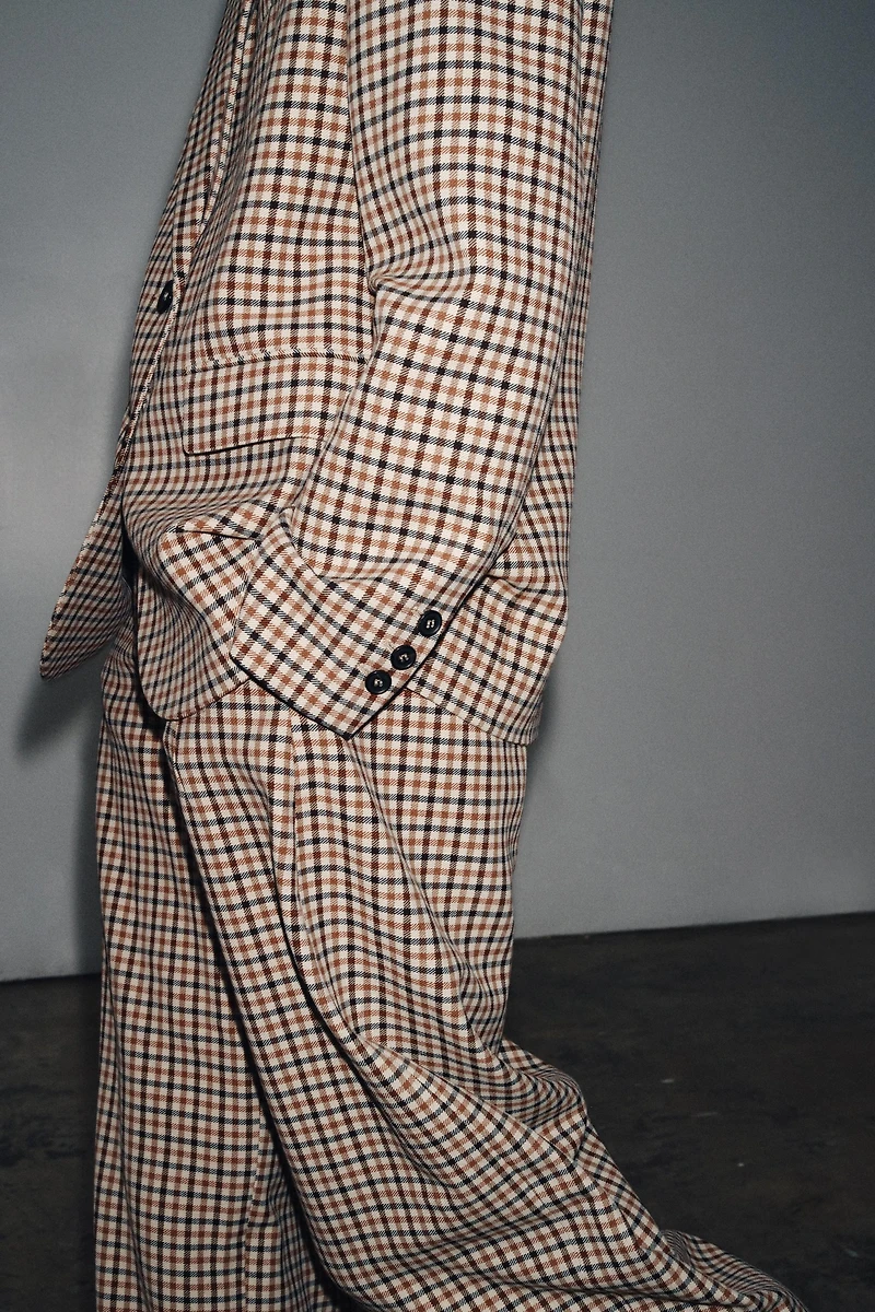 STRAIGHT PLAID BLAZER ZW COLLECTION