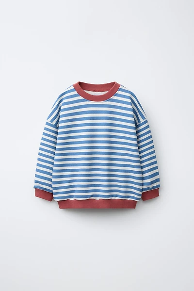 CONTRAST STRIPED SWEATSHIRT