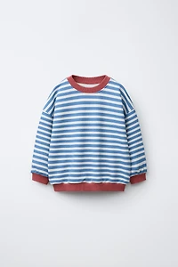 CONTRAST STRIPED SWEATSHIRT