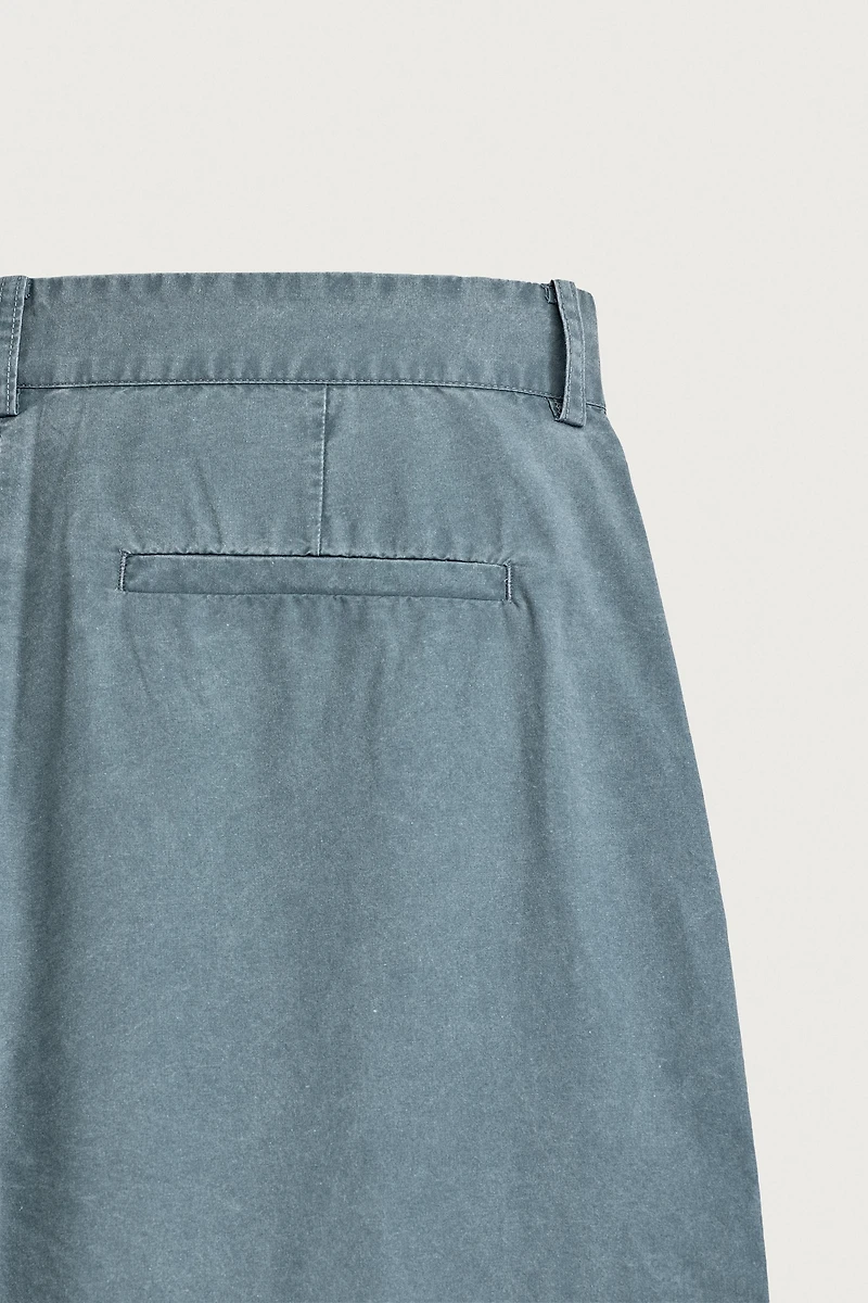 WASHED RELAXED FIT PANTS WITH TABS