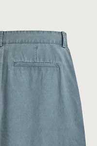 WASHED RELAXED FIT PANTS WITH TABS