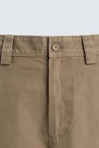 EMBROIDERED STRAIGHT FIT PANTS