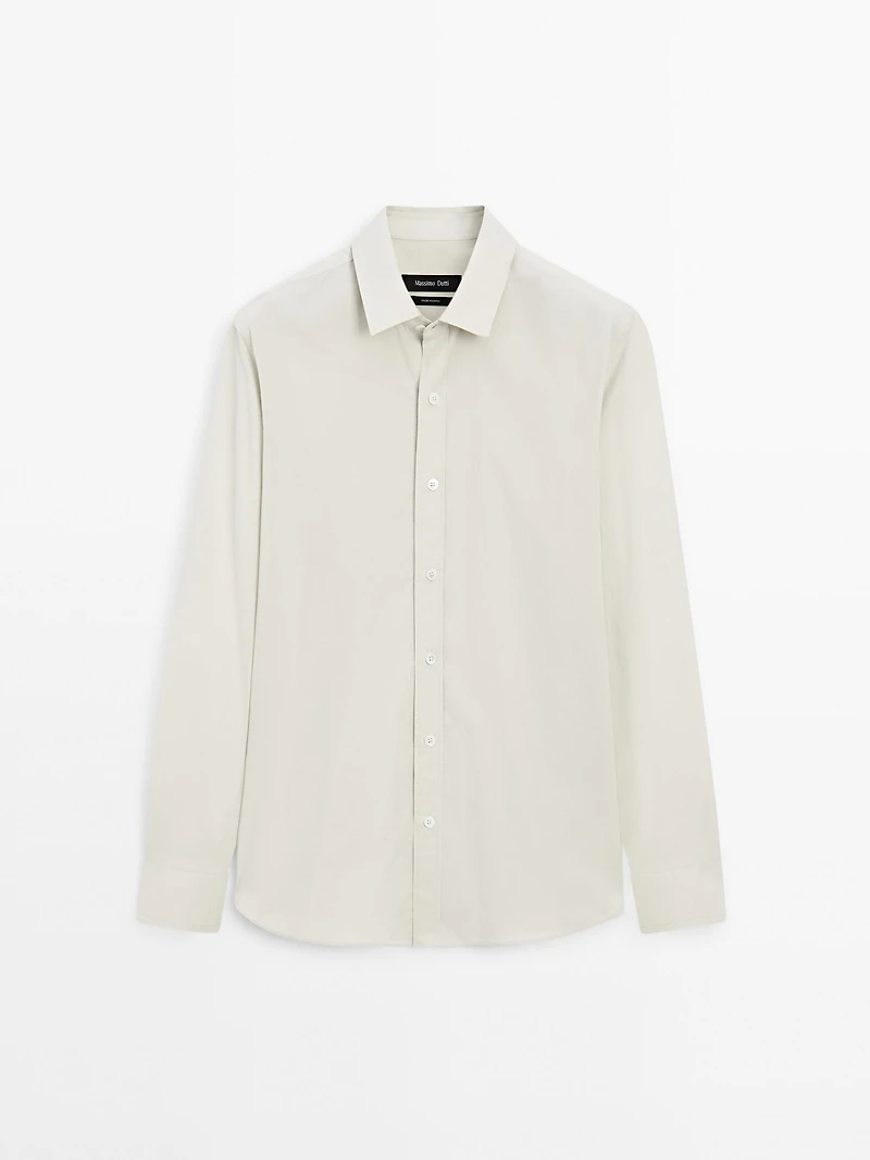 Regular-fit 100% cotton shirt
