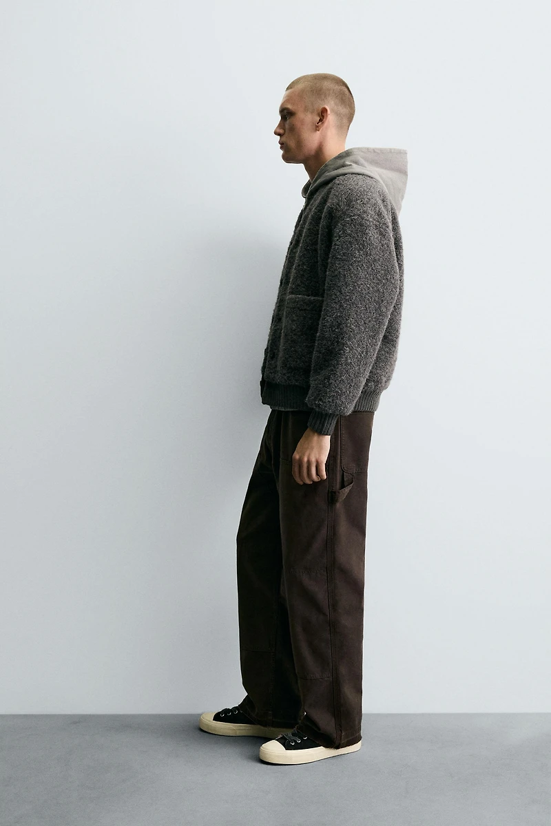 TEXTURED POCKET CARDIGAN