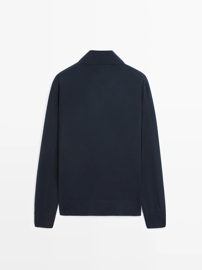 Cardigan 100 % laine à fermeture Éclair