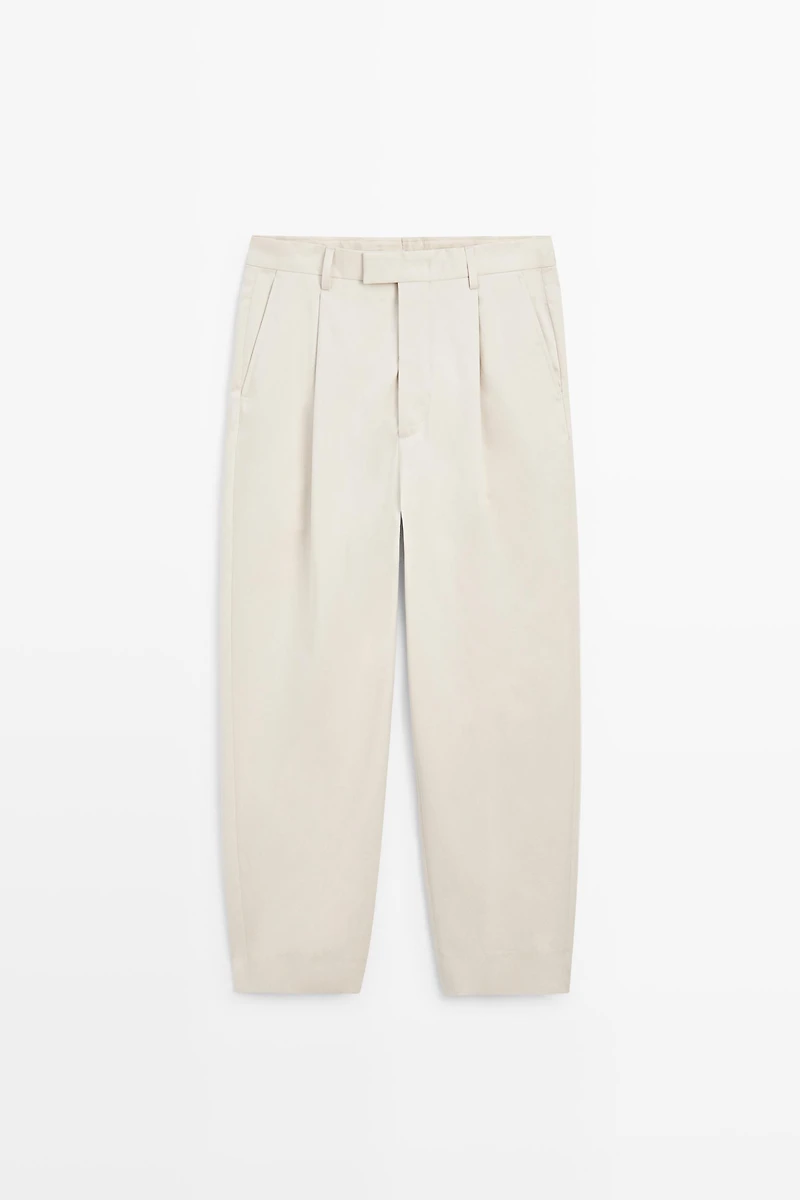 100% cotton darted pants