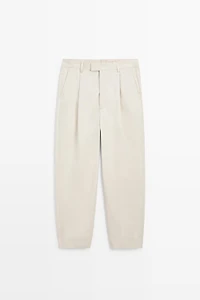 100% cotton darted pants