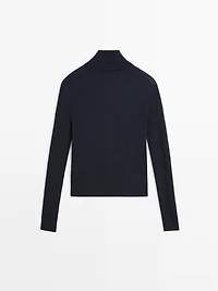 Cardigan à fermeture Éclair 100 % laine